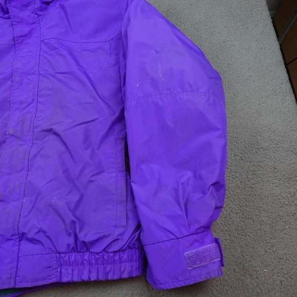 Vintage Columbia Jacket Mens Large Purple Teal Bugaboo Fleece Lined Nylon 90s - Picture 2 of 15